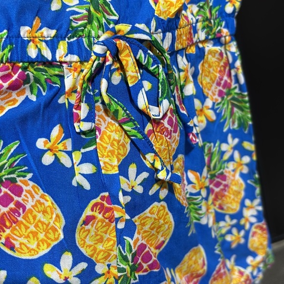 RMLA Romper,shirred upper chest,scoop neck,sleeveless elastic waist,light,floral - Picture 2 of 6